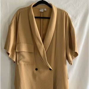 Tan Short Sleeve Blazer